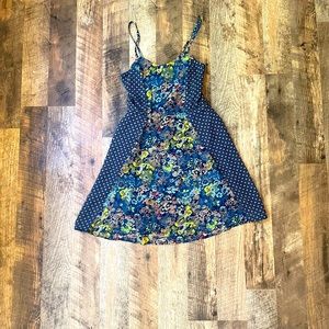 Blue floral dress